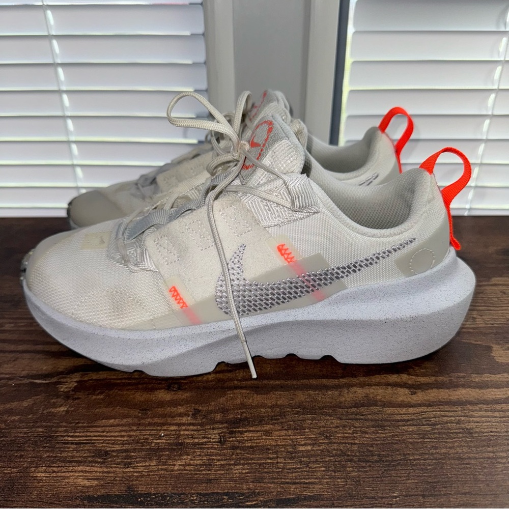 Nike Crater Impact  Kids 4.5Y Summit White Athletic Shoes